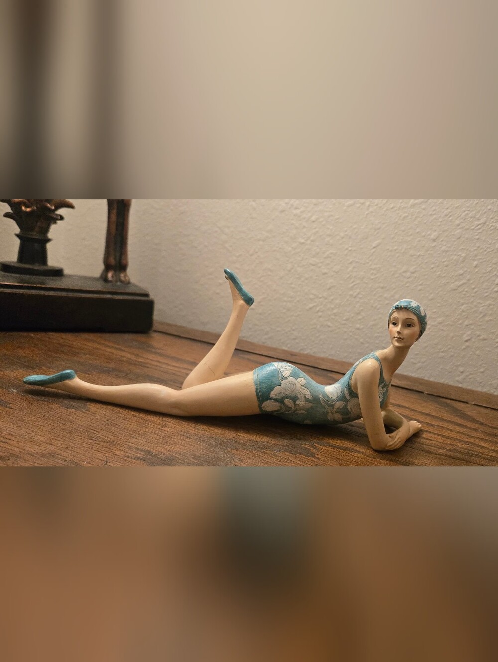 Ary Deco Style Reclining Bathing Beauty Figurine